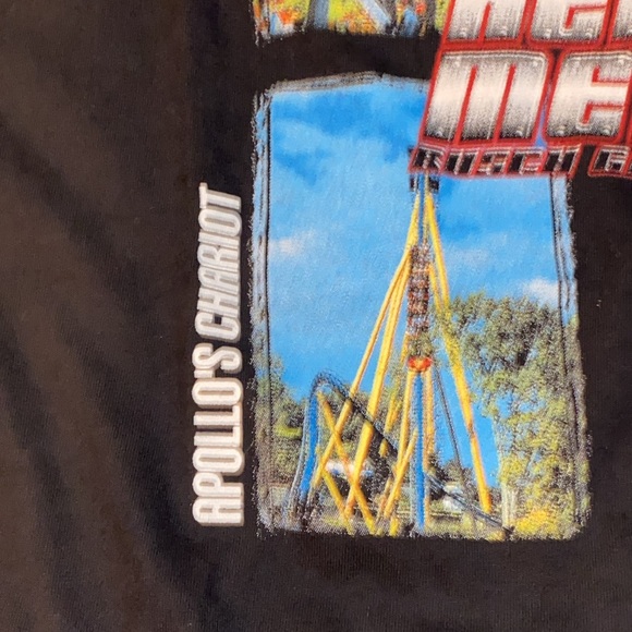 Classic 90s Busch Gardens Heavy Metal lineup of coasters T-shirt. 23x28. XL. - Picture 6 of 13